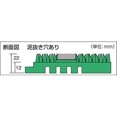 ■コンドル　（屋外用マット）エバックブラシハードマットＹＬ　＃６　緑　F1176G F1176G