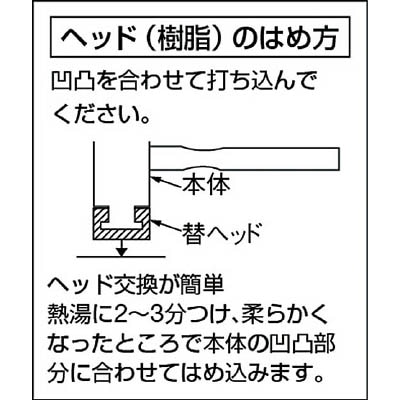 ■ベッセル　プラスチックハンマー替頭７０＃１１／２　70H-15 70H-15