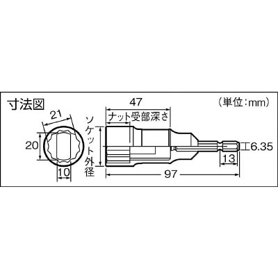 ■ベッセル　フォームタイソケット（アイビー型）Ａ２０　対辺２１×１００ｍｍ　A202110F A202110F