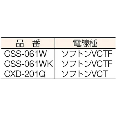■ハタヤ　コードマック　単相１００Ｖ　６ｍ　アース付　CSS061WK CSS061WK