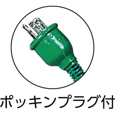 ■日動　ハンドリール　１００Ｖ　３芯×１０ｍ　緑　アース漏電しゃ断器付　HR-EB102-G HR-EB102-G