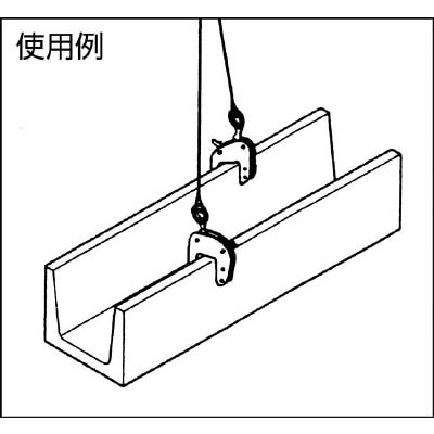 ■ネツレン　ＣＵ－Ｍ型（８０）　２５０ＫＧ　Ｕ字溝竪吊クランプ　F3001 F3001