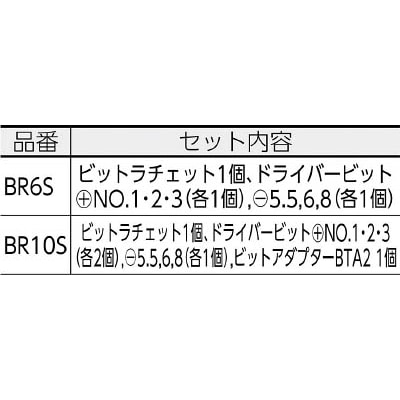 ■ＴＯＮＥ　ビットラチェットセット　BR6S BR6S