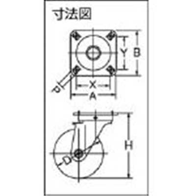 ■ハンマー　Ｓ型　自在ウレタン車Ｂ入り１５０ｍｍ　420SUB150BAR01 420SUB150BAR01