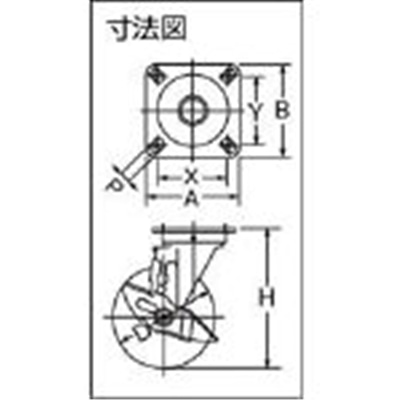 ■ハンマー　Ｓ型　自在ＳＰ付　ウレタンＢ入り車１００ｍｍ　413SUB100BAR01 413SUB100BAR01