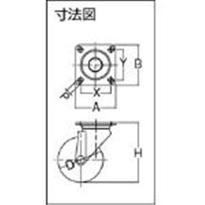 ■ハンマー　Ｓ型　オールステンレス　自在ナイロン車１００ｍｍ　320SN100BAR01 320SN100BAR01