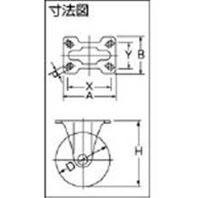 ■ハンマー　オールステンレス　Ｓ型固定　ゴム車６５ｍｍ　320SRR65BAR01 320SRR65BAR01