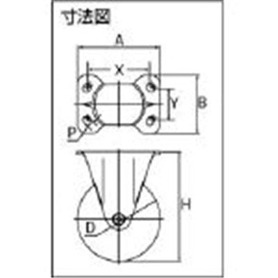 ■ハンマー　５００型　固定特殊樹脂車　１５０ｍｍ　500BPRHBN150BAR01 500BPRHBN150BAR01