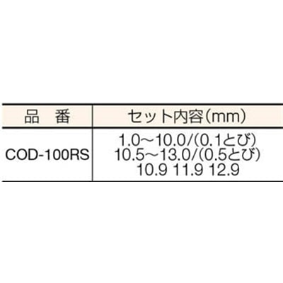 ■ＩＳ　コバルト正宗ドリル　１００本組セット　COD-100RS　(100ﾎﾝｾｯﾄ) COD-100RS  (100ﾎﾝｾｯﾄ)