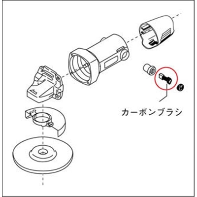 京セラ (旧リョービ)　カーボンブラシ（２個入り）　608KE 608KE