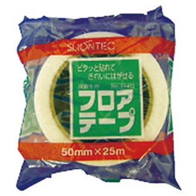 ■スリオン　床養生用フロアテープ５０ｍｍ×２５ｍ　ホワイト　344002-WH-00-50X25 344002-WH-00-50X25