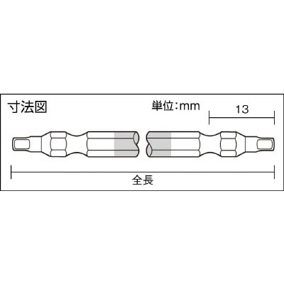 ■アネックス　四角カラービット２本組　□＃３×８５　ACS3385 ACS3385