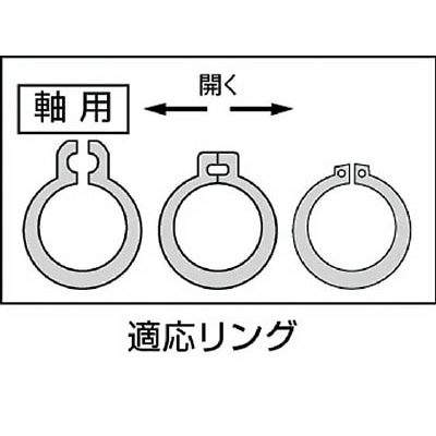 ■スーパー　スナップリングプライヤー（爪固定型）軸用曲爪　CS-3B CS-3B