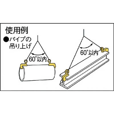 ■スーパー　横吊クランプ（ロックハンドル式・先割型）　HLC0.5U HLC0.5U