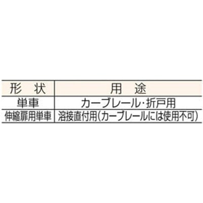 ■ダイケン　２号ドアハンガー用単車　#2-2WH　(ｽﾁｰﾙ) #2-2WH　(ｽﾁｰﾙ)