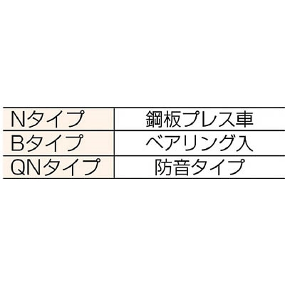 ■ダイケン　３号ドアハンガー用Ｎ型複車　#3-4WH-N　(ｽﾁｰﾙ) #3-4WH-N　(ｽﾁｰﾙ)