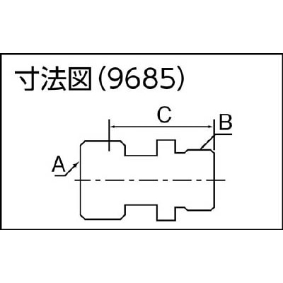 ■カクダイ　片ナットユニオン（１３×１３）　9685 9685