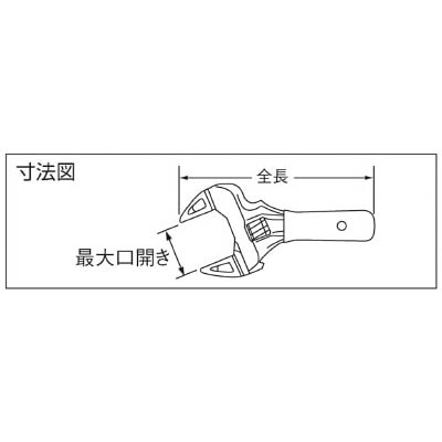■ＴＯＰ　薄型軽量ワイドモンキレンチ　ショートエコワイド　口開寸法７～２６　HY-26S　(ﾌﾞﾘｽﾀ-) HY-26S　(ﾌﾞﾘｽﾀ-)