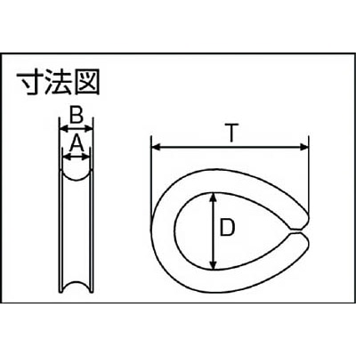 ■水本　ステンレス　Ａ型シンブル　使用ロープ径９ｍｍ　B-1244 B-1244