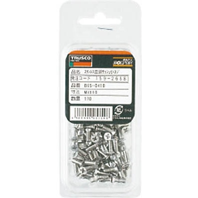 ■トラスコ中山(TRUSCO)　皿頭サッシュ小ネジ　ステンレス　サイズＭ４Ｘ５　２１０本入  B65-0405 B65-0405