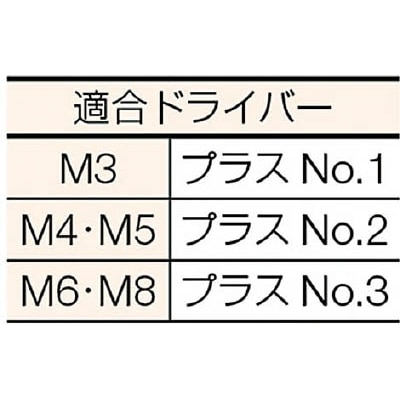 ■トラスコ中山(TRUSCO)　トラス頭小ネジ　ユニクロ　サイズＭ３Ｘ５　２６０本入  B04-0305 B04-0305