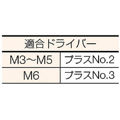 ■トラスコ中山(TRUSCO)　ナベ頭組込ネジ　クロメートＰ－３　サイズＭ３Ｘ６　１８０本入  B50-0306 B50-0306