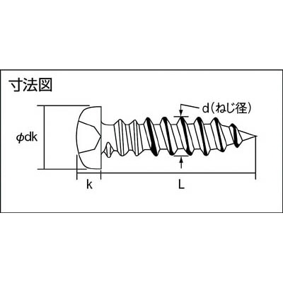 ■トラスコ中山(TRUSCO)　ナベ頭タッピングねじ　ユニクロ　Ｍ４Ｘ１０　１７０本入  B07-0410 B07-0410