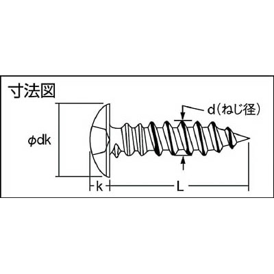 ■トラスコ中山(TRUSCO)　トラス頭タッピングねじ　ユニクロ　Ｍ５Ｘ１６　８０本入  B42-0516 B42-0516