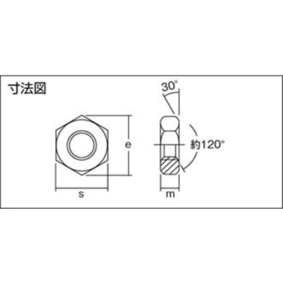 ■トラスコ中山(TRUSCO)　六角ナット３種　ユニクロム　サイズＭ３Ｘ０．５　３００個入  B56-0003 B56-0003