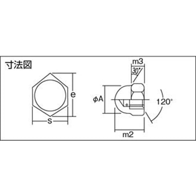 ■トラスコ中山(TRUSCO)　袋ナット　ステンレス　サイズＭ６Ｘ１．０　３０個入  B40-0006 B40-0006