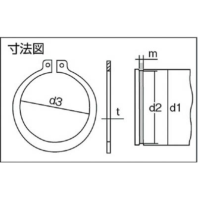 ■トラスコ中山(TRUSCO)　スナップリング軸用　サイズＳ－１９　２８個入  B32-0019 B32-0019