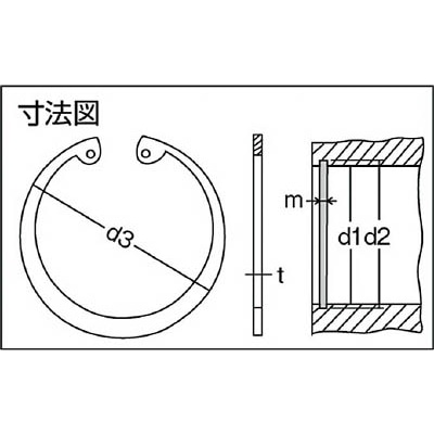 ■トラスコ中山(TRUSCO)　スナップリング穴用呼び径Ｒ－３４  B33-0034 B33-0034