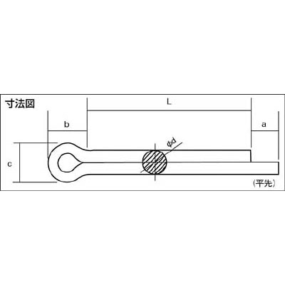 ■トラスコ中山(TRUSCO)　割ピン　サイズ３．０Ｘ５０　６０本入  B19-3050 B19-3050