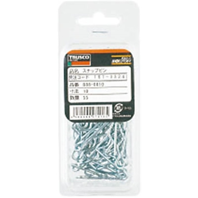 ■トラスコ中山(TRUSCO)　スナップピン　三価クロメート　サイズ５ｍｍ　１００個入  B88-0005  (100ｲﾘ) B88-0005 (100ｲﾘ)