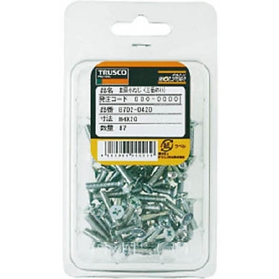 ■トラスコ中山(TRUSCO)　皿頭小ネジ　三価　白　サイズＭ５Ｘ２５　５４本入  B702-0525  (M5X25 54ｲﾘ) B702-0525 (M5X25 54ｲﾘ)