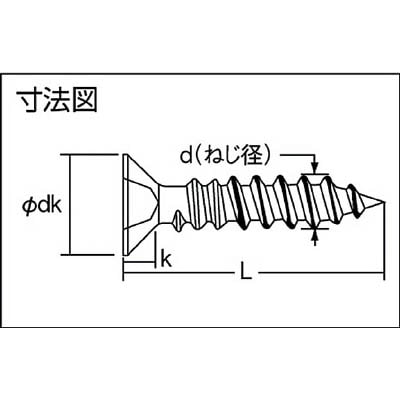 ■トラスコ中山(TRUSCO)　皿頭タッピングねじ　三価白　サイズＭ４Ｘ６０　２２本入  B708-0460  (M4X60 22ｲﾘ) B708-0460 (M4X60 22ｲﾘ)