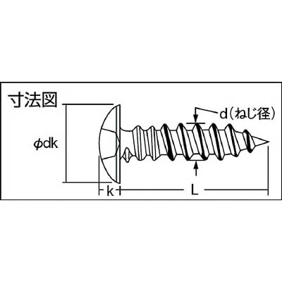 ■トラスコ中山(TRUSCO)　トラス頭タッピングねじ　三価白　Ｍ４Ｘ６　８２本入  B742-0406  (M4X6 82ｲﾘ) B742-0406 (M4X6 82ｲﾘ)