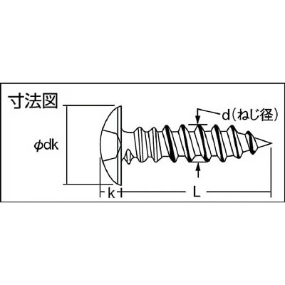 ■トラスコ中山(TRUSCO)　トラス頭タッピングねじ　三価白　Ｍ５Ｘ１０　５０本入  B742-0510  (M5X10 50ｲﾘ) B742-0510 (M5X10 50ｲﾘ)