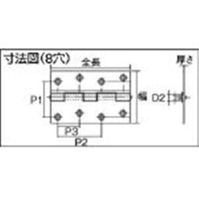 ■トラスコ中山(TRUSCO)　スチール製厚口蝶番　生地仕上げ　全長１０２ｍｍ  888-102N  (10ｺｲﾘ ｷｼﾞﾋﾞｽﾅｼ) 888-102N (10ｺｲﾘ ｷｼﾞﾋﾞｽﾅｼ)