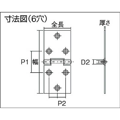 ■トラスコ中山(TRUSCO)　スチール製横長蝶番　生地仕上げ　全長３２ｍｍ  415-32N  (ﾋﾞｽﾅｼ 4ｺｲﾘ) 415-32N (ﾋﾞｽﾅｼ 4ｺｲﾘ)