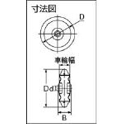 ■トラスコ中山(TRUSCO)　ハイテンプレス製ウレタン車輪のみ　Φ１００  HTUW-100 HTUW-100