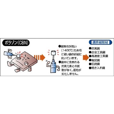 ■トラスコ中山(TRUSCO)　ボラゾンインターナルバー　Φ５．５Ｘ刃長６Ｘ軸３　＃１２０　INT-055 INT-055