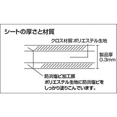 ■トラスコ中山(TRUSCO)　防炎シート　幅５．４Ｘ長さ５．４ｍ  GBS-5454  (5400MMX5400MM) GBS-5454 (5400MMX5400MM)