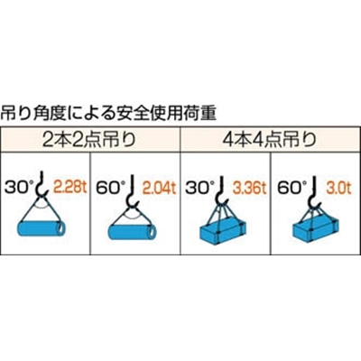 ■トラスコ中山(TRUSCO)　Ｗスリング　Ｂタイプ　片端シンブル入り　１２ｍｍＸ１．５ｍ　GRB-12S1.5 GRB-12S1.5