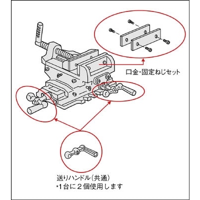 ■トラスコ中山(TRUSCO)　クロスバイス用共通送りハンンドル　CRH CRH