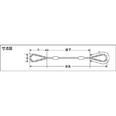 ■トラスコ中山(TRUSCO)　Ｗスリング　Ａタイプ　６ｍｍＸ２．５ｍ　GR-6S2.5 GR-6S2.5