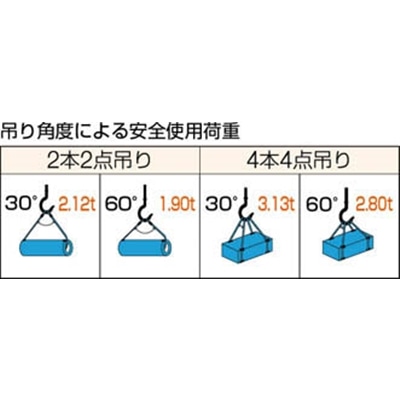 ■トラスコ中山(TRUSCO)　Ｗスリング　Ａタイプ　１２ｍｍＸ４．０ｍ　GR-12S4 GR-12S4