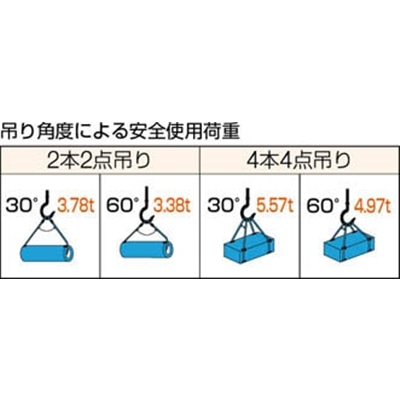 ■トラスコ中山(TRUSCO)　Ｗスリング　Ａタイプ　１６ｍｍＸ２．５ｍ　GR-16S2.5 GR-16S2.5