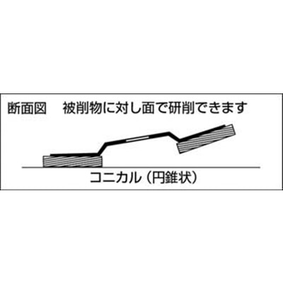 ■トラスコ中山(TRUSCO)　ＧＰトップ　コニカル　アランダム　Φ１８０　５枚入　６０＃　GPK18022　60 GPK18022　60