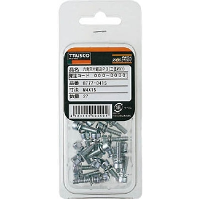 ■トラスコ中山(TRUSCO)　六角穴付組込ボルトＩ－３　三価白サイズＭ５Ｘ１５　１１本入  B777-0515  (M5X15 11ｲﾘ) B777-0515 (M5X15 11ｲﾘ)